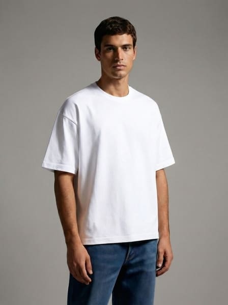 Men's White Oversized Tshirt · Too Fabric