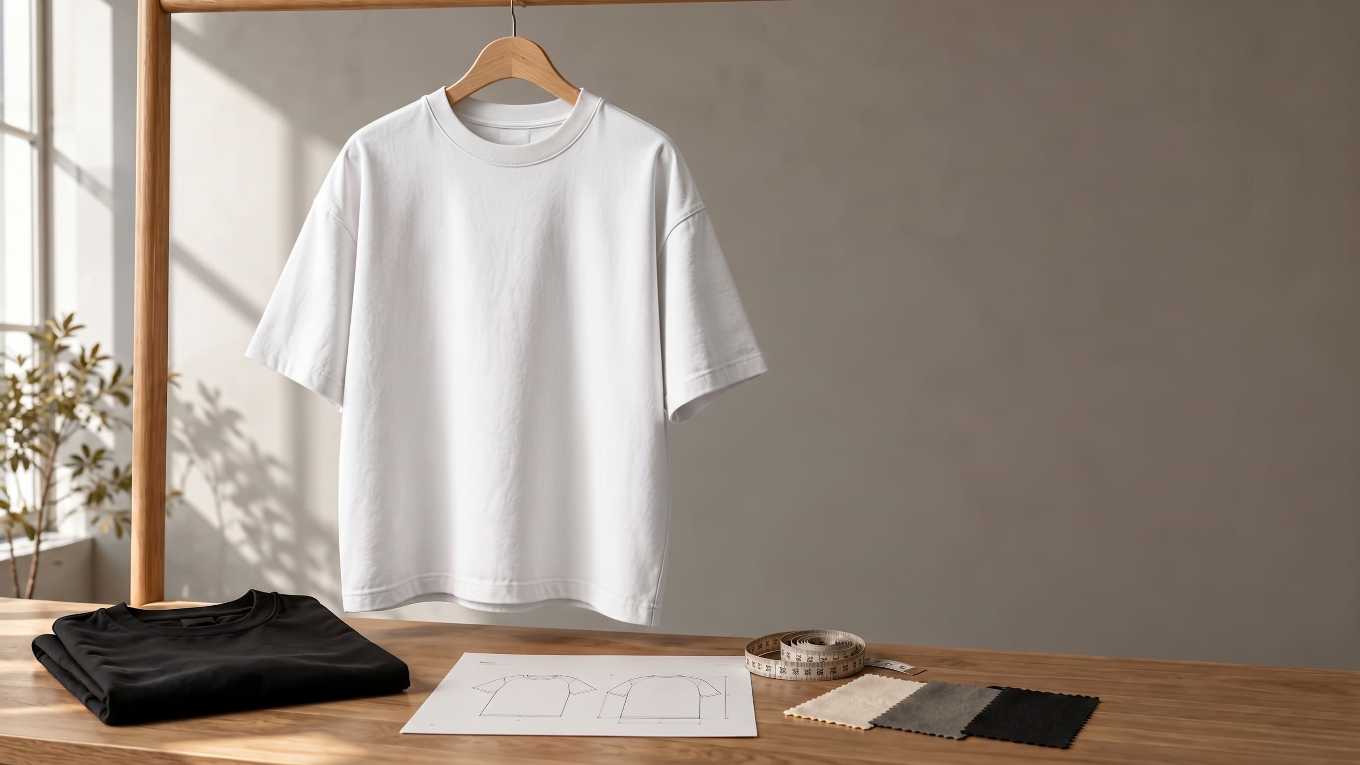 Oversized custom T-shirt sample produced by a T-shirt manufacturer in Turkey for European clothing brands